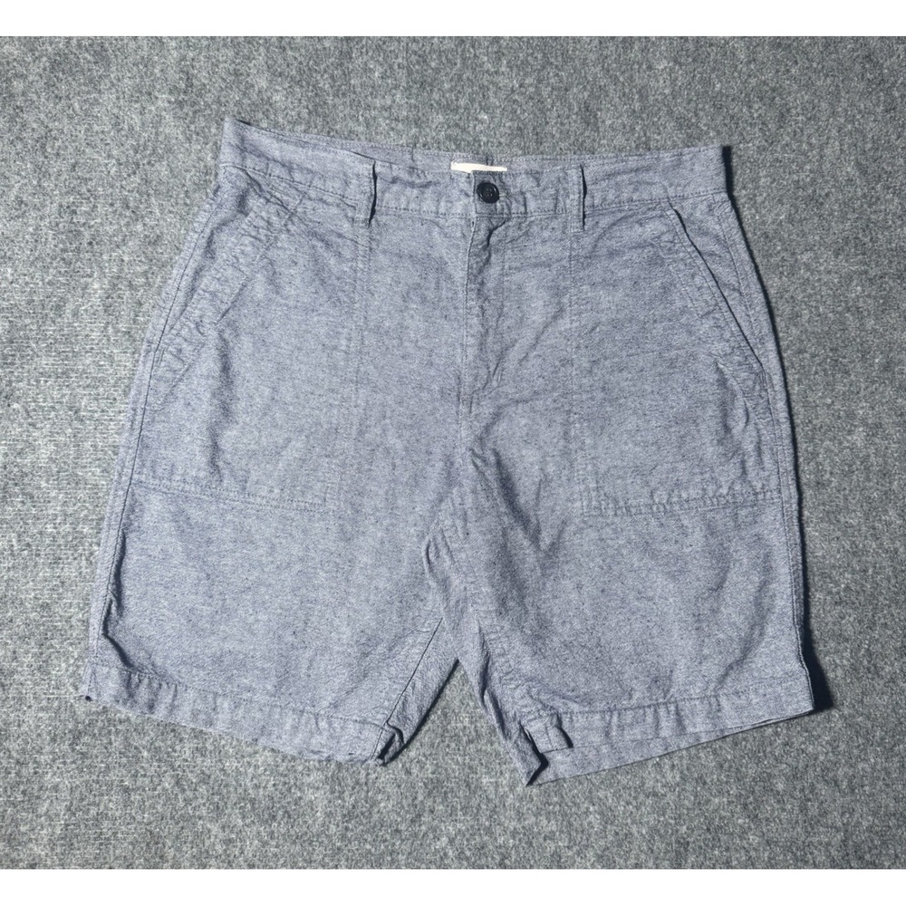 Taylor Stitch Shorts The Trail Short Virgin Cotton Men 34 Blue 9 Inch Inseam